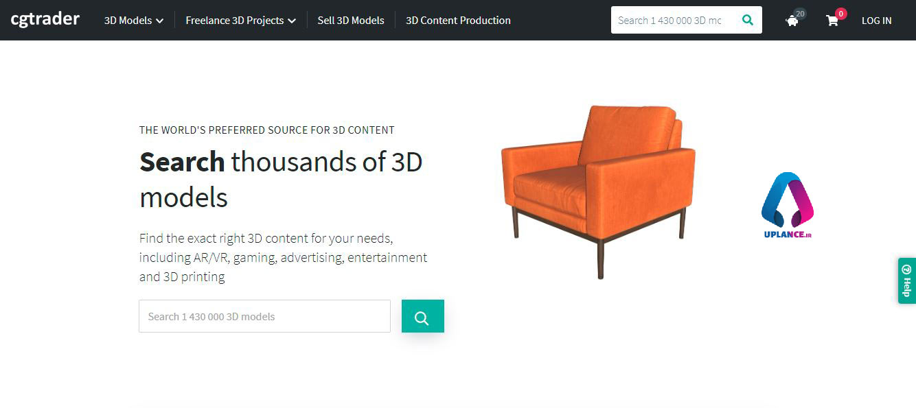سایت فروش دلاری محصولات سه بعدی cgtrader